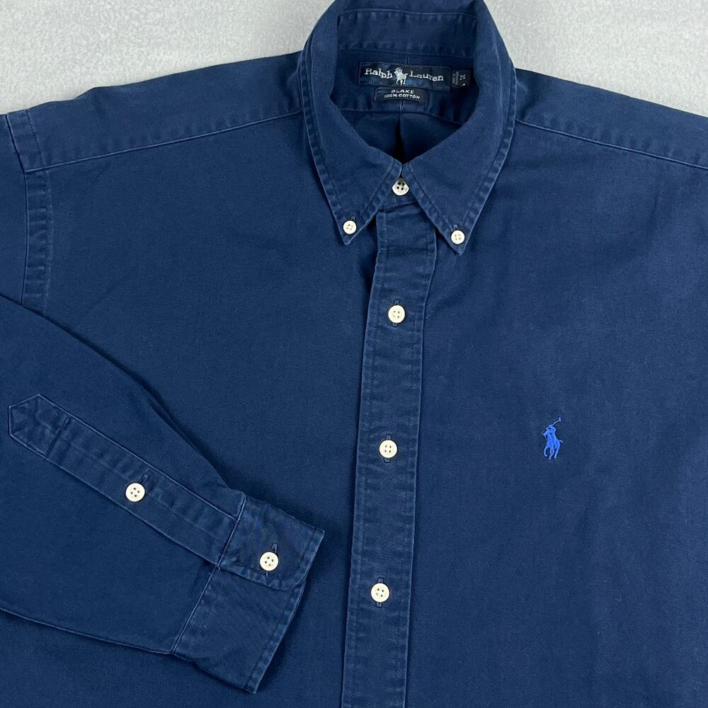 Polo Ralph Lauren Blake Shirt Long Sleeve Button Down Navy Blue Men's M